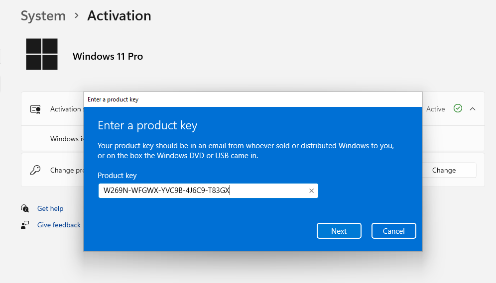 Windows 11 Pro product key free